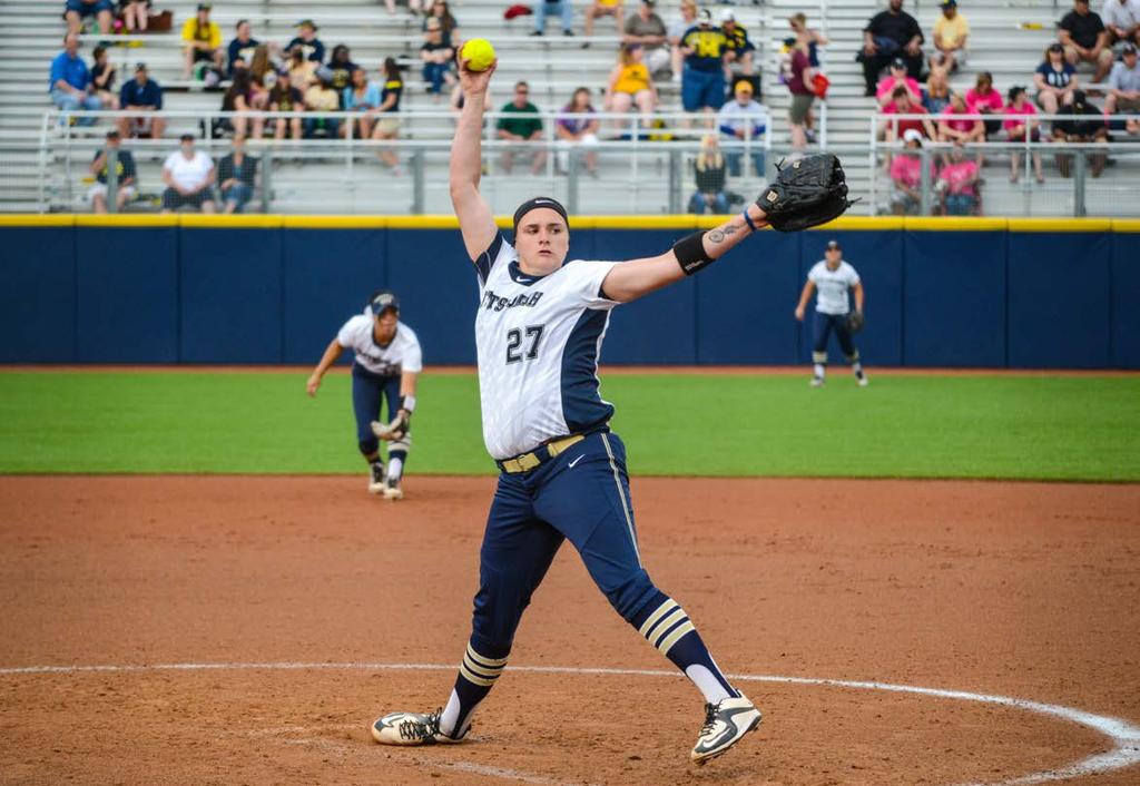 Notre Dame [4/3/15] AS A FRESHMAN (2015) Was a part of the first-ever Pitt softball team to reach the ACC Championship Game and NCAA Regional Final...Went 2-0 and pitched 20.