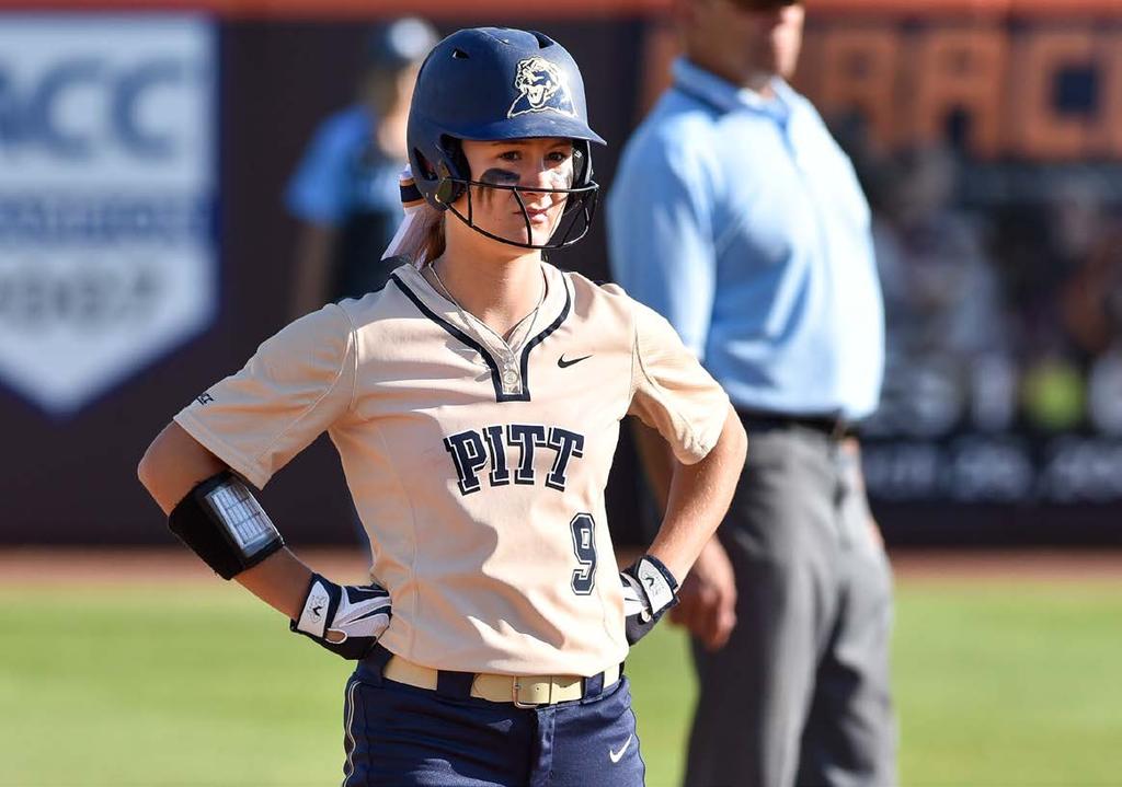 ..Scored a run against Oakland in Pitt s first ever NCAA Tournament victory...batted a perfect 3-for-3 in game two against Saint Francis (Pa.) and scored two runs.