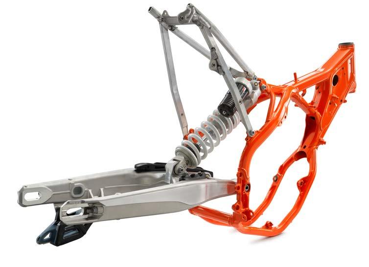 CHASSIS & SUSPENSION FRAME All KTM Enduro models have a lightweight chrome-molybdenum steel frame featuring a proven and KTM specific design.