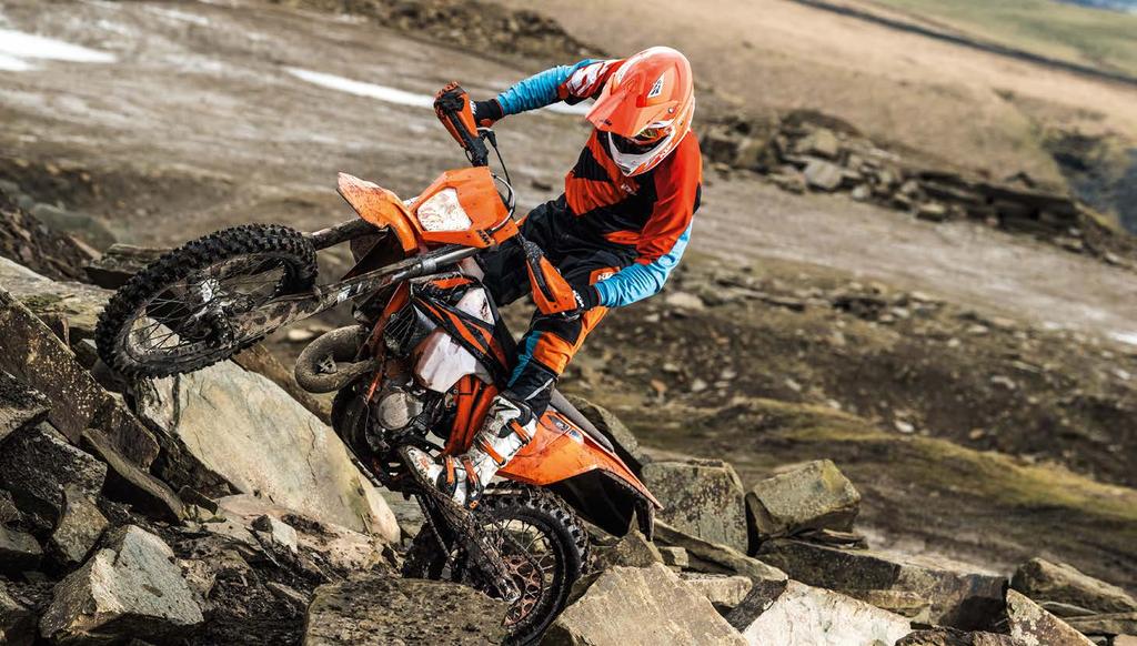 2-STROKE LIGHTWEIGHT OFFROAD FUN Rookie Enduro riders have been trying out these outstanding KTM Enduros since model year 2017.