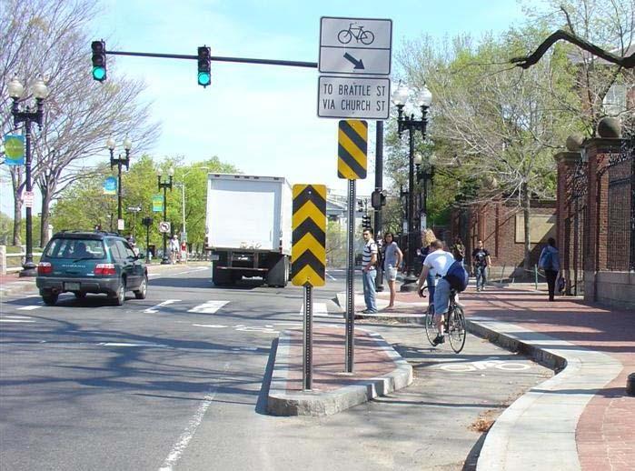 Protected left-turn lane for cyclists