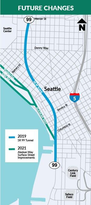 Seattle will experience ongoing change: It will take time before traffic patterns settle out. Tolls range from $1 to $2.
