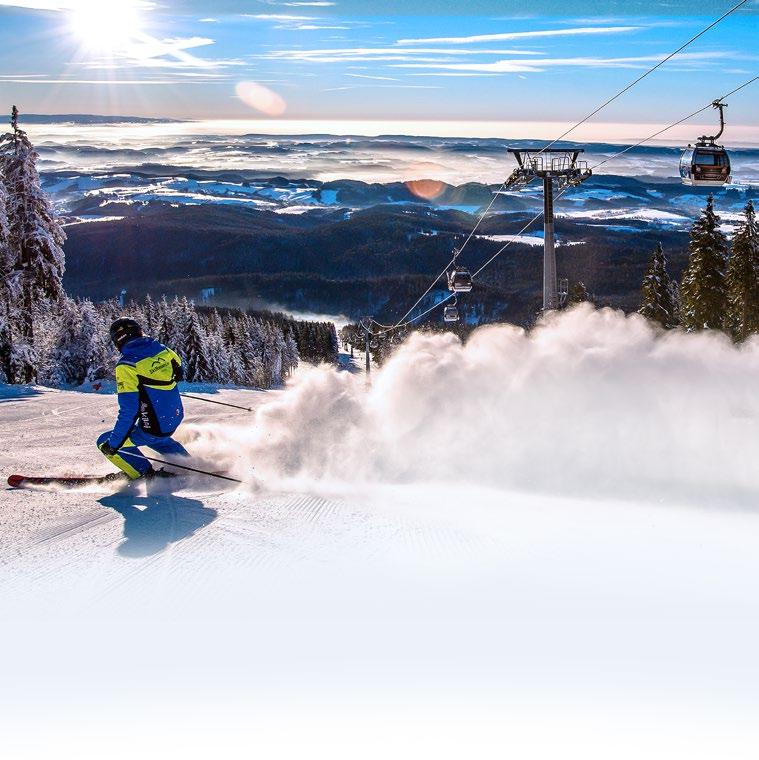 The largest ski resort in the Czech 44 km of ski slopes with 1 ski pass 46 ski lifts, cable cars, and magic carpets 22 snow cats 210 snow guns 5 ski rentals 1 000 pairs of