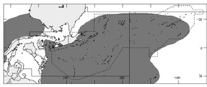 Pelagic in open ocean and neritic surface waters, most abundant off oceanic islands.