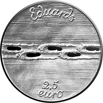 veidojums) EDUARDS VEIDENBAUMS Divu monētu komplekta katras monētas nominālvērtība: 2.5 eiro Svars: 20.00 g, diametrs: 35.