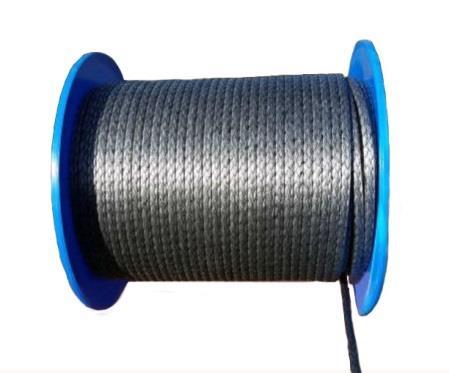 It is important that a rope is not pulled off from a reel which is lying on its side/flange.