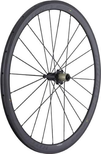 durability of J-bend spokes Forged, machined and staggered hub flange increases spoke bracing angle, allowing for a lighter stronger wheel Proprietary forged-in flange contour supports spoke elbow