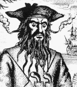 Edward Teach Better known as Blackbeard, he was known for his