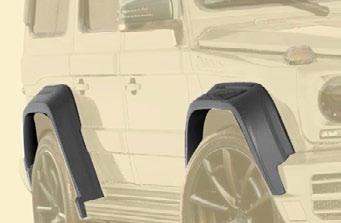 221 Visible carbon fibre on wheel arches  201 Front mask GRONOS visible carbon fibre glossy* G63 103 371