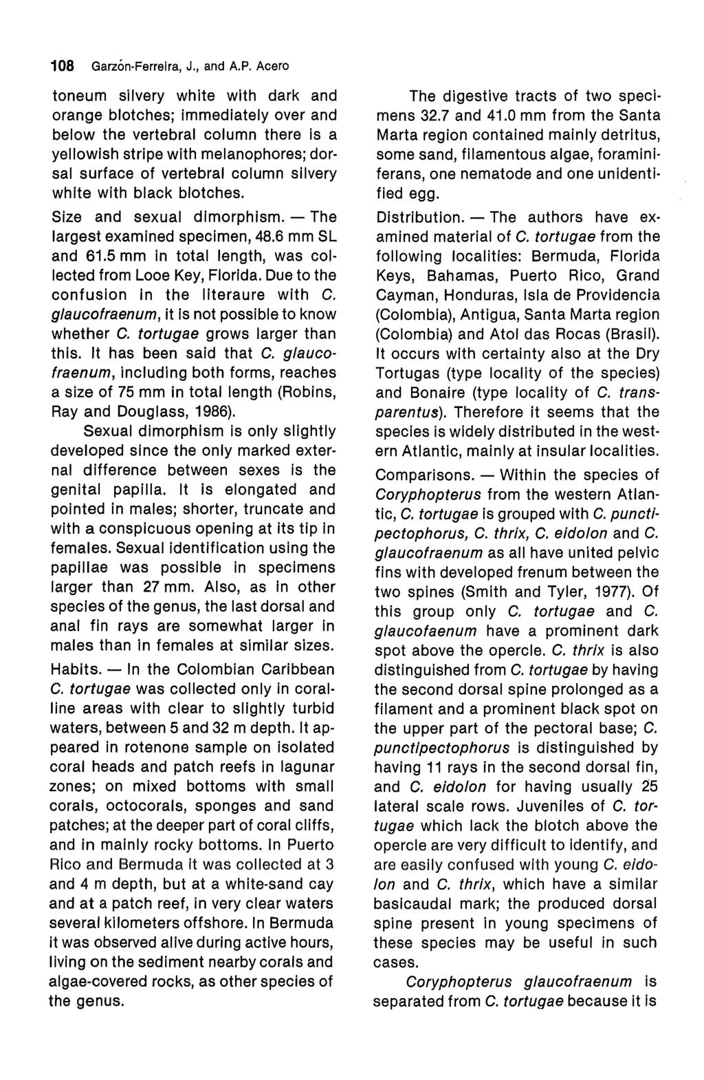 108 Garz6n-Ferreira, J., and A.P. Acero Gulf of Mexico Science, Vol. 11 [1990], No. 2, Art.