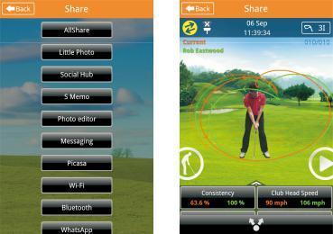 below button to share your swing info 11 Settings You can