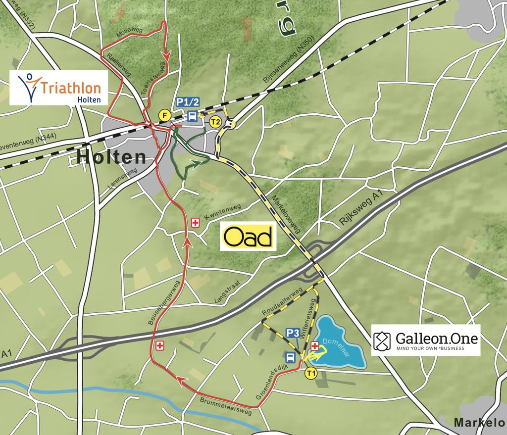 BIKE COURSE From the to Holten is about 10K
