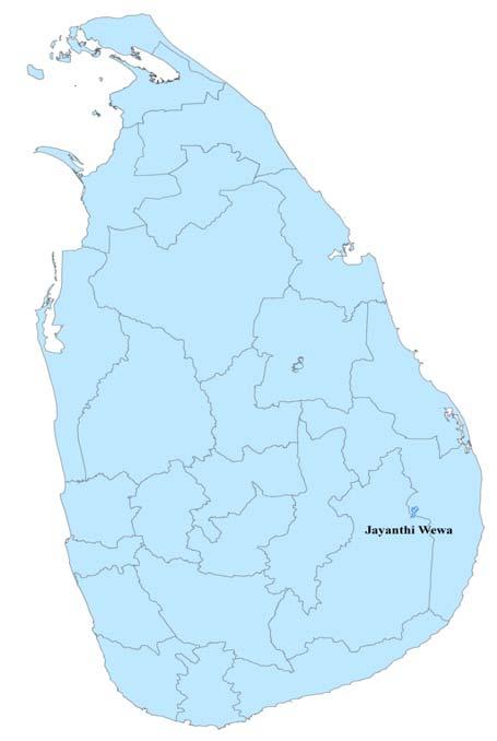S k Fig 1: Location of Senanakaye Samudra and Jayanthi wewa reservoirs in 2.