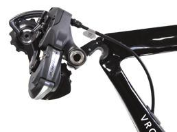 Install the Di2 rear Derailleur to the rear Derailleur hanger according to Shimano s instructions.