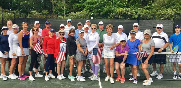 TENNIS AT THE TOP by Terry Fugate We had great events for tennis throughout the months of June and July to kick off the summer season: in June, we saw 4 teams of competitors in the Men s Doubles