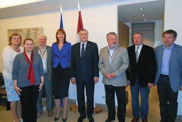 LPS Eiropā un pasaulē Latvijas delegācija tikšanās laikā LR Pastāvīgajā pārstāvniecībā ES.