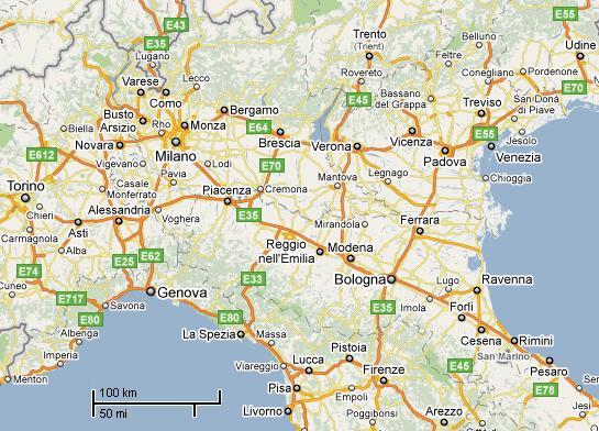 2 Location A 14 Distances: Rome/Italy: 340 km Milan/Italy: 300 km Paris/France: 1150 km Wien/Austria: 830 km Münich/Germany: 650 km Directions: by car by train by plane A14 highway,