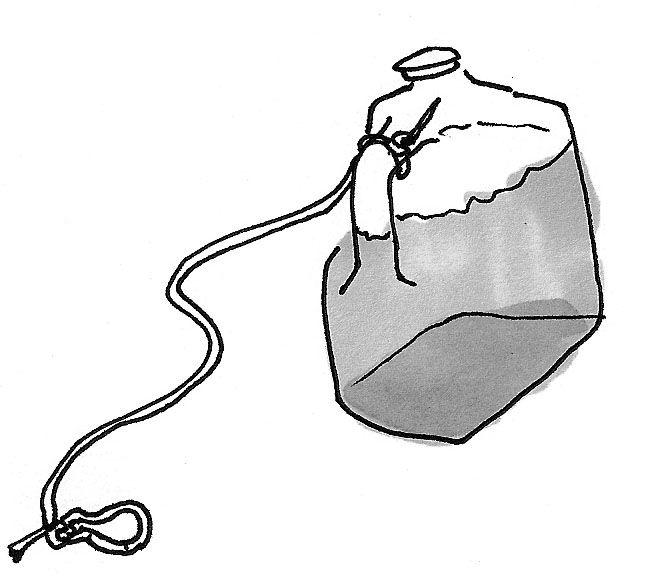 Build a mooring weight A mooring weight can help you set aside a filled balloon in a safe place while you get other things ready. Double overhand knot 1.