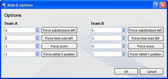 Chapter 3 Figure 3.31: Options dialog for forcing parameters.