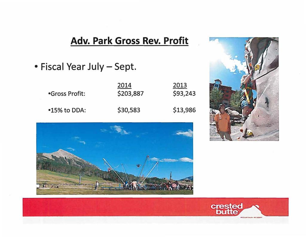 Adv. Park Gross Rev. Profit Fiscal Year July - Sept.