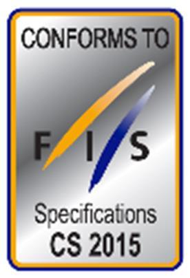 location, which is and shall remain visible during competition. The conformity label is shown below. The conformity label shall include the following text: «Conforms to FIS Specifications CS 2015».