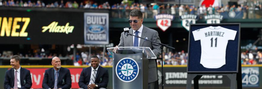 EDGAR MARTINEZ: FRANCHISE ICON NUMBER RETIREMENT On August 12, 2017, EDGAR MARTINEZ s No. 11 was retired by the Mariners, joining Ken Griffey Jr.