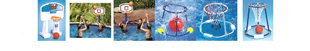 40 Blow Molded Combination Volleyball / Basketball Includes Heady Duty Net and Real Feel Basketball and Volleyball W000043.800 9182SL Swimline Jammin' Aboveground Pool Basketball $87.