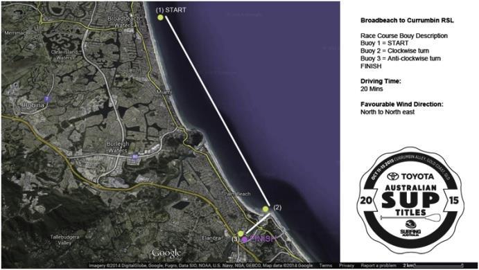 Race Course and Safety Brief Area s WHAT TIME LOCATION 20Km Marathon Race 12 th or 13 th November 2018 Start at venue option A, B or C (wind and swell dependent) a) Rainbow Bay to Currumbin b)