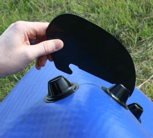 2 Set Up and Inflation 2.1 Set Up 1. Pull your SUP out of its bag and un-fold it. 2. Locate the Fin holder or holders on the bottom side of the board at the tail end.