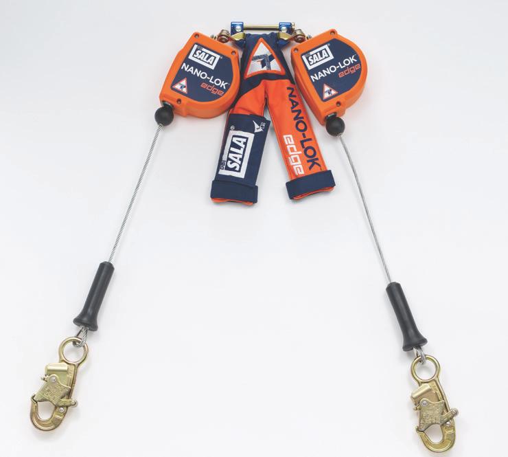 B easy-to-install connector Providing 360 degrees of rotation, the direct-to-harness connection provides seamless integration of the energy absorber and leaves the D-ring open for rescue or other