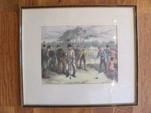 Flagg, James Montgomery 1905 b&w illustration Summer is Over, wood framed, double matted, overall size