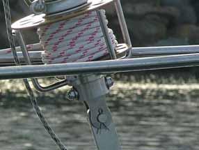 Installing on the Boat Attach a spare halyard or line to hoist the furler up the mast.