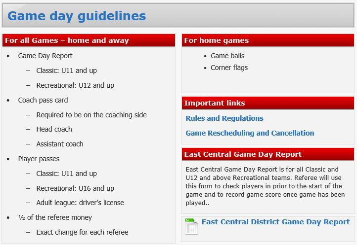 GAME DAY GUIDELINES Mike http://www.