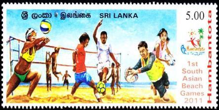 SRI LANKA Sri Lanka Post issued a new stamp on October 11 th, 2011 to commemorate 1 st South Asian Beach Games.