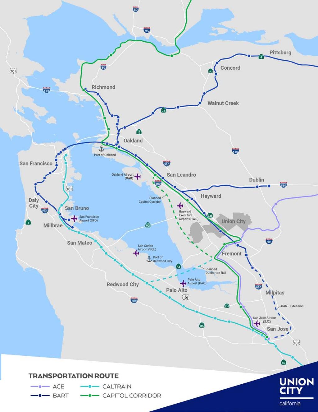 Mobility Figure M-1: Regional Transportation Networks Union City