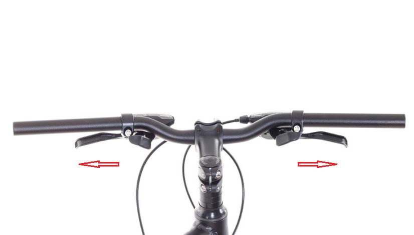 Brake lever and Thumb Throttle Installation Start by loosening both brake levers and sliding them out of