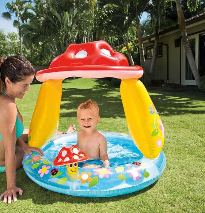 inflatable floor Capacity 5" (13cm) of wall height: 12 gal (45L) 6 ea, 20.2 lb (9.