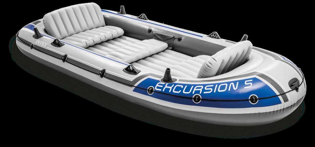 68325 Excursion 5 Set EXCURSION Roomy seats with backrests Boston valves Motor mount fittings Gear pouch Inner hull chamber Inflatable floor 68324 Excursion 4 Set Grab handle