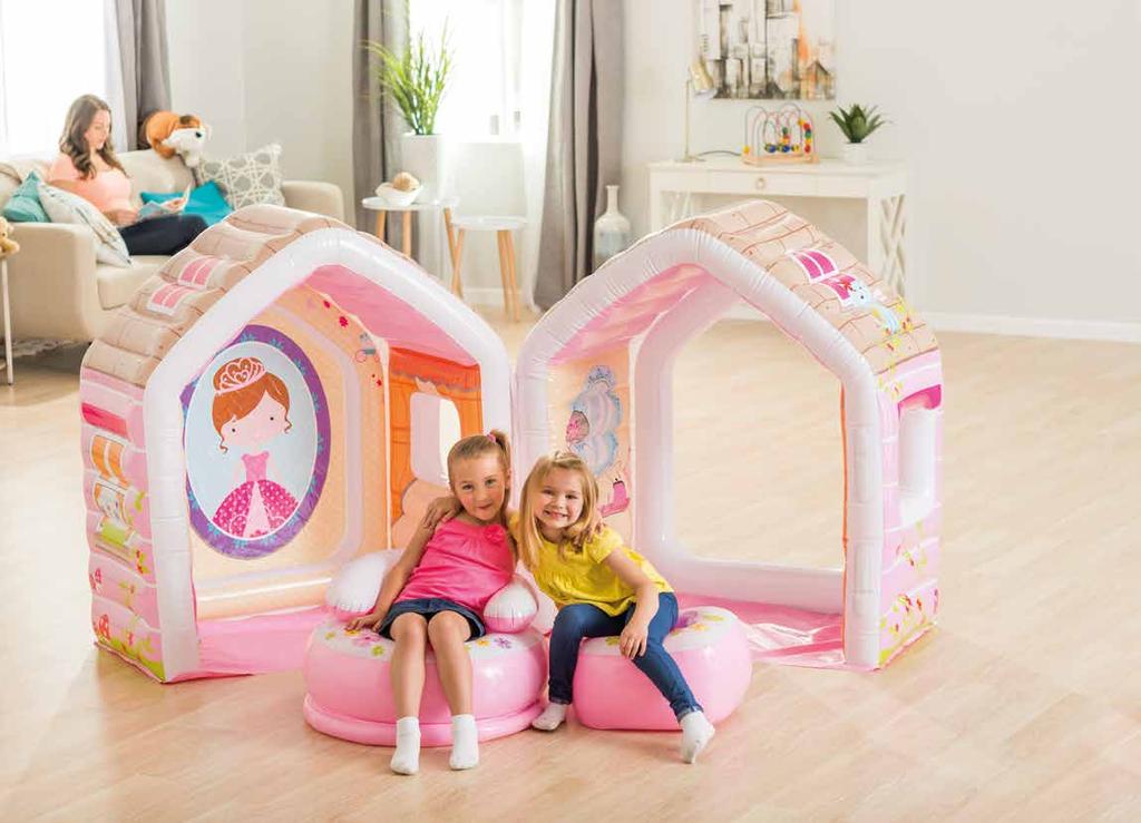 48635NP/EP PRINCESS PLAY HOUSE Approximate inflated size when closed: 49"L x 43"W x 48"H (1.24m x 1.