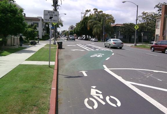 OCTA - Orange County Transportation Authority Colored Bicycle Lane in