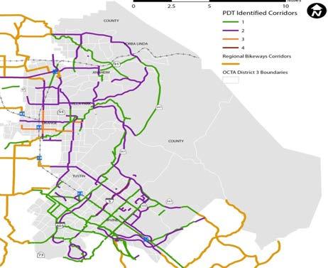 The combined Orange County regional bikeway network provides key connections to regionallysignificant destinations including beaches, parks, schools, shopping centers, major employment centers, and