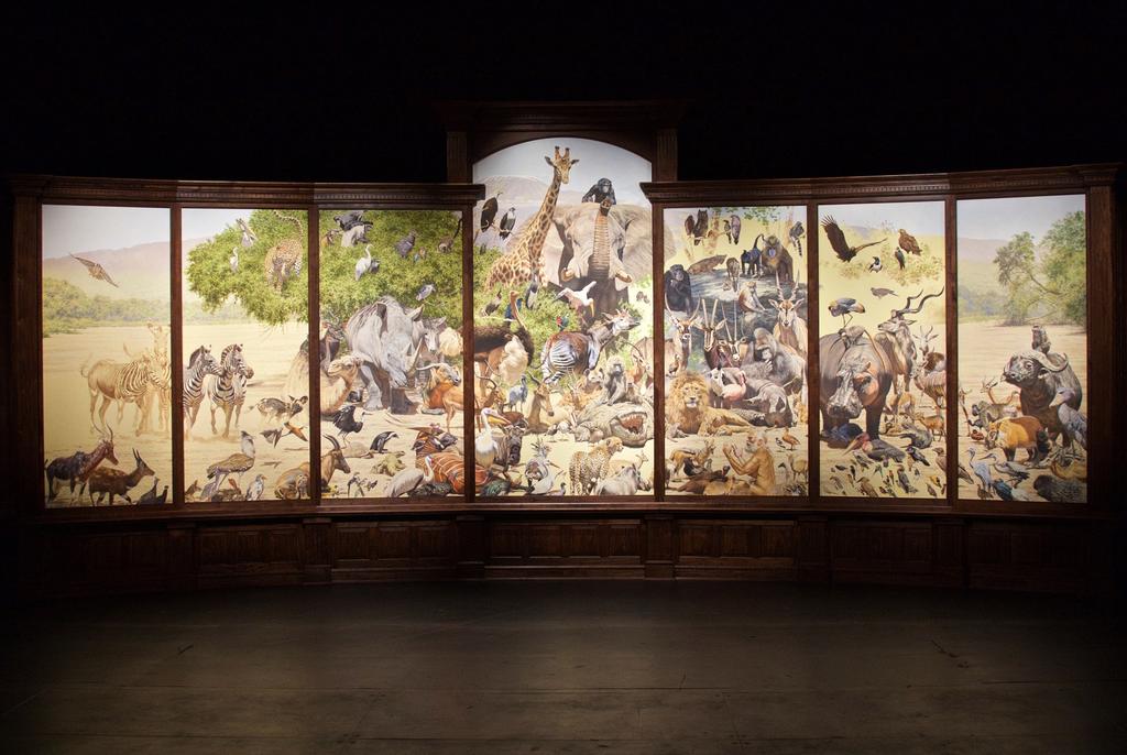 Exhibits Corner: World Premiere of African Menagerie On Saturday, September 30, Sternberg Museum celebrated the opening of African Menagerie, a monumental exhibition created by wildlife artist Brian