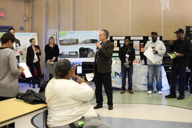This community outreach event provided an overview of five planned projects in the River District, which encompasses the area at the confluence of the American and Sacramento Rivers, north of the