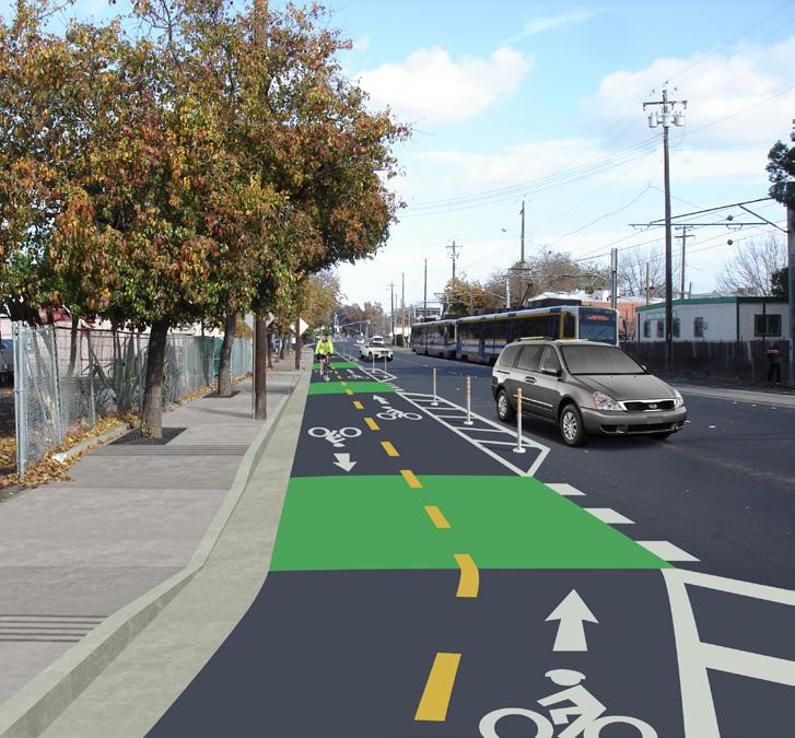 What is a Class IV Bikeway?