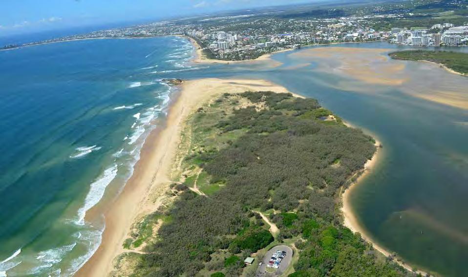 Sand that is lost from Buddina beach can spend several years accumulating in deposits around Point Cartwright.