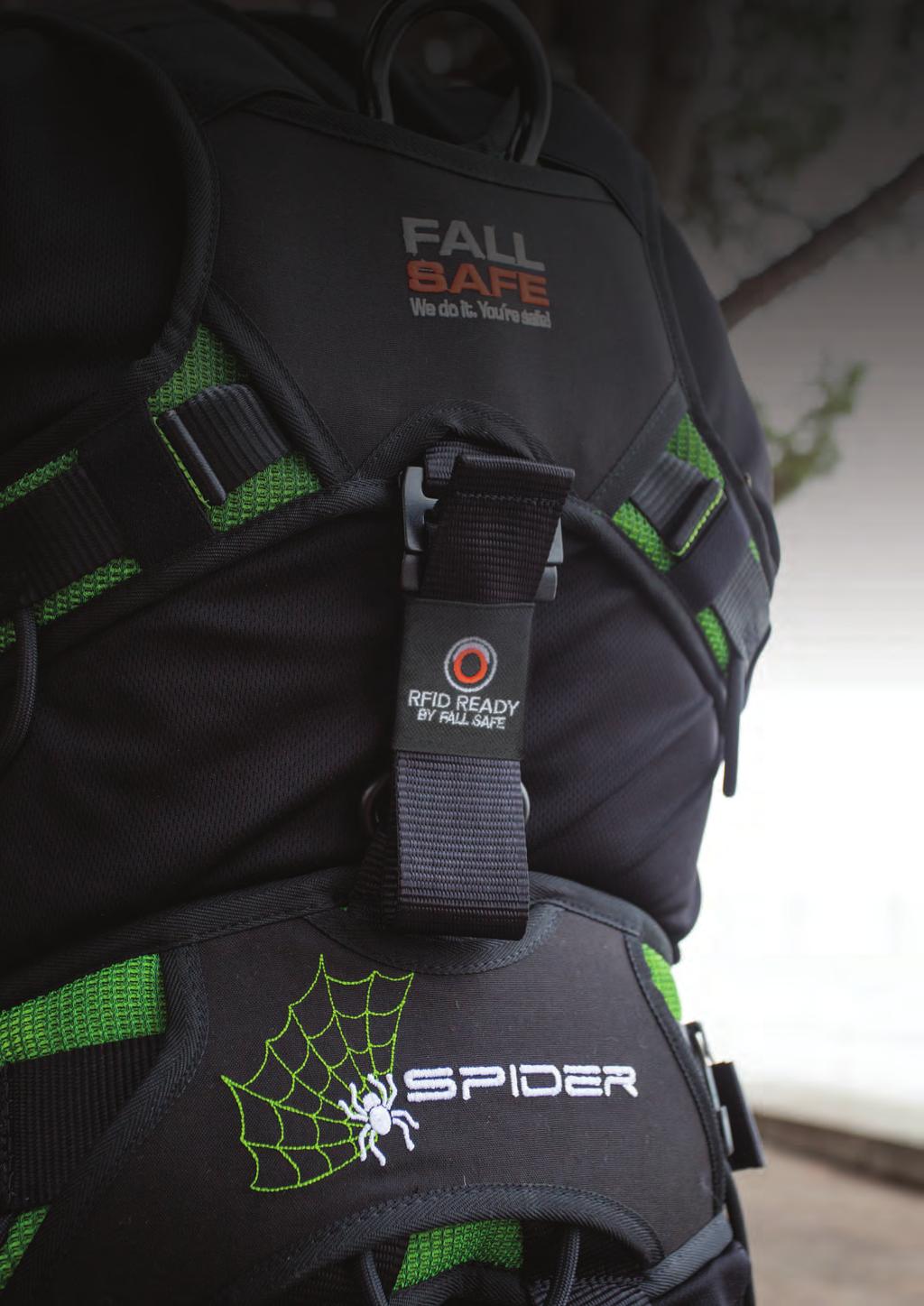 FS243 SPIDER HARNESS The Fall Safe Spider harness was specifically designed for rope access and rescue in order to cover any work situation in fall protection, work positioning