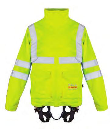 26 FS4500 FALL PROTECTION PARKA Available in colors 20, 30, 80, 85, 90 and 95 Integrated safety harness Dorsal D-ring for attachment of fall arrest systems Dorsal attachment point, covered