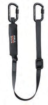 LANYARDS Fall Safe lanyards exists in various material as kernmantel rope, webbing and elasticated webbing.