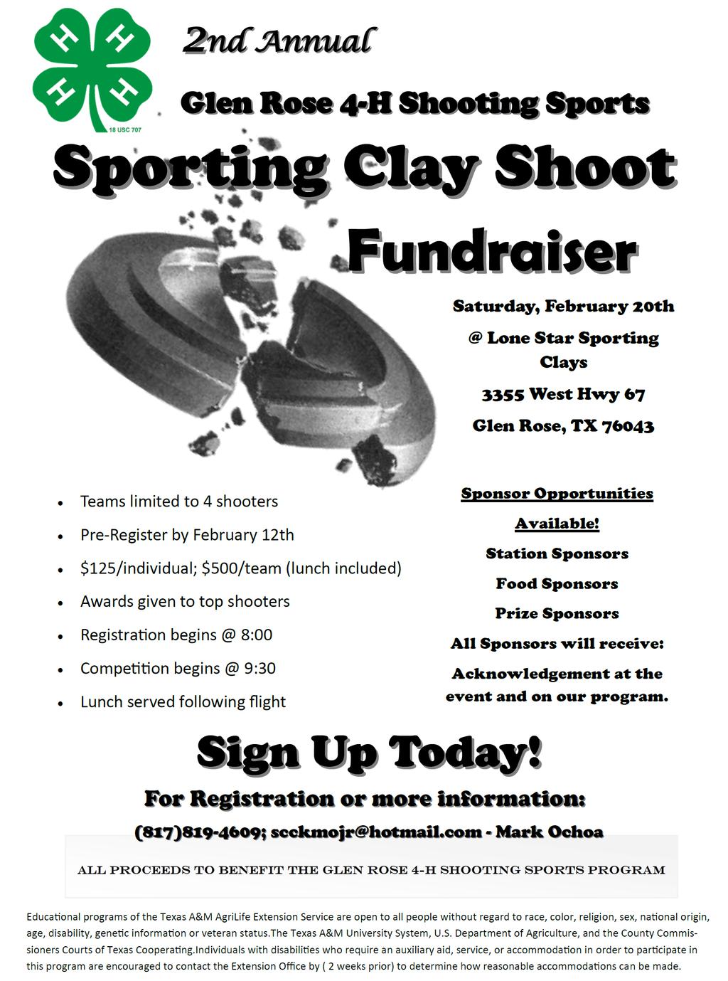 We have lots of new things going on in the Shooting Sports Club. If you want to get involved let us know! Be sure to sign up for Text Reminders!