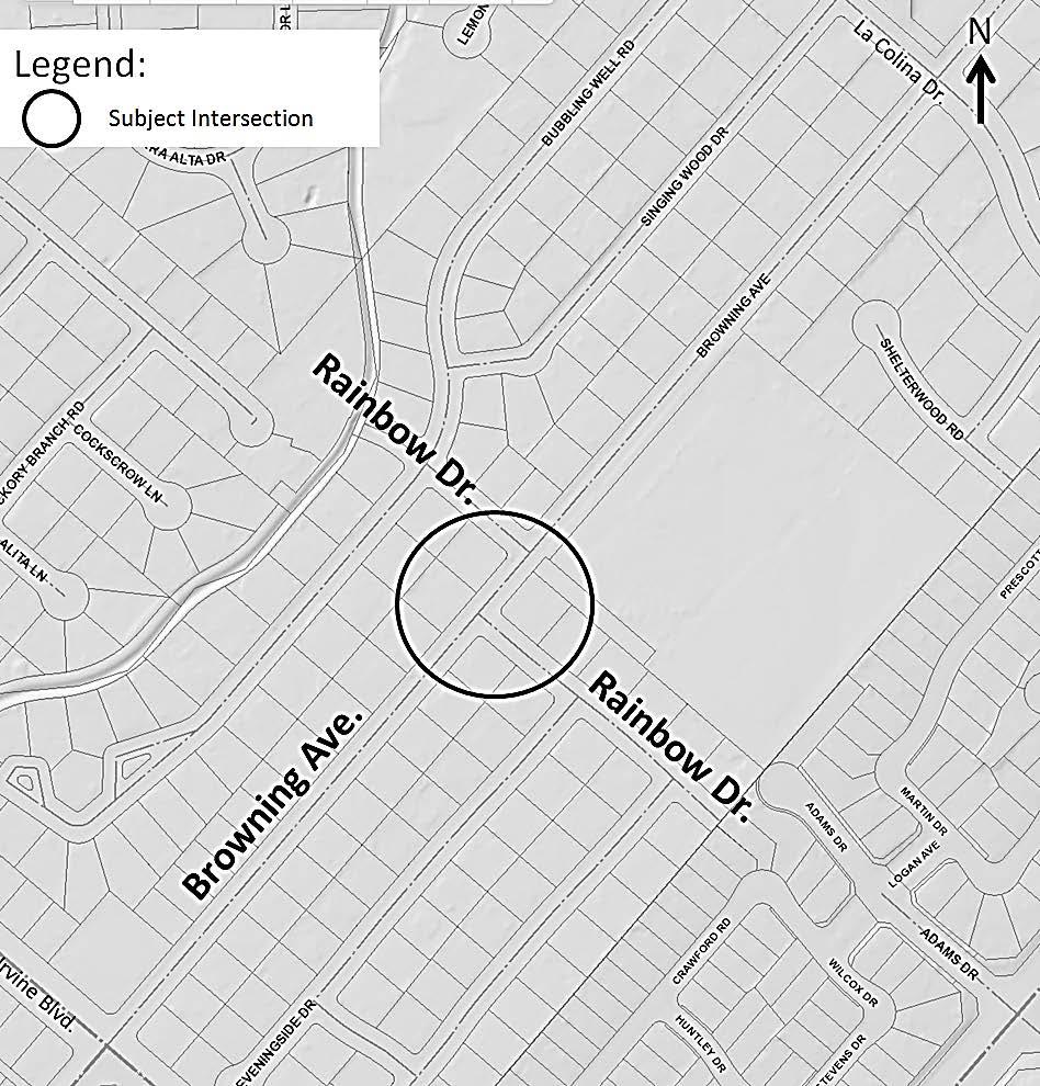 ORANGE COUNTY TRAFFIC COMMITTEE SUPERVISORIAL DISTRICT: 3 SUBJECT: Intersection Control LOCATION: Browning Avenue at Rainbow Drive;
